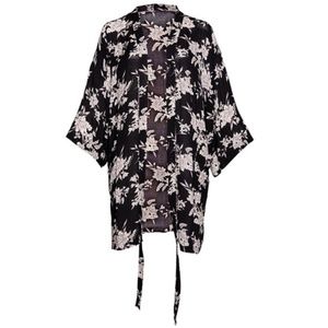 Spiritual Gangster Black Floral Kimono (FabFitFun)